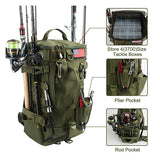 Portable Multifunctional Large Storage Fishing Tackle Box Backpack